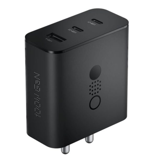 CMF BY NOTHING 100 W Power GaN 5 A 3 Port Mobile Charger with Detachable Cable (Dark Grey, Cable Included)