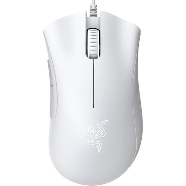 Razer DeathAdder Essential White Edition - 6400 DPI Ergonomic Wired Gaming Mouse - RZ01-03850200-R3M1