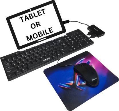 The Originals 5-in-1 Keyboard and Mouse Combo with USB Hub, C-Type OTG Cable, and Mouse Pad Combo Set??(Black)