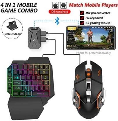 Confiavel Bluetooth Gaming Keyboard Mouse Convertor For Smartphone 4 in 1 Mobile Game Combo Set