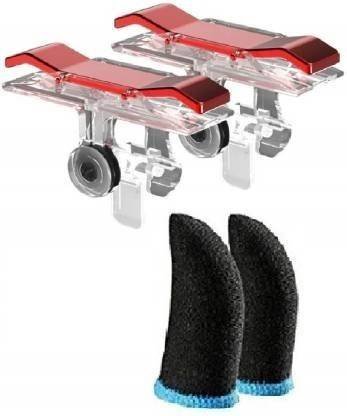 FKU E9 Game Controller - Quick button handle Sensitive Shoot and Aim Fire Buttons L1R1 Trigger Buttons with Highly Sensitive thumb Sleeve for PUBG  Joystick??(Multicolor, For PC)