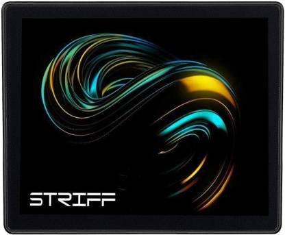 STRIFF Gaming, NonSlip Rubber Base, Waterproof ,Premium-Textured, Stitched Edges Mousepad??(Black)