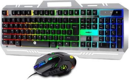 Frontech KB-0039 Wired Super Design Gaming Keyboard and Optical Mouse| RGB Backlight Combo Set??(Black)