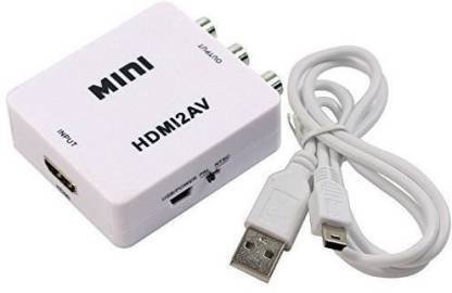 TrustEdge  TV-out Cable MINI HDMI2AV UP Scaler 1080P HD Video??(White, For TV)